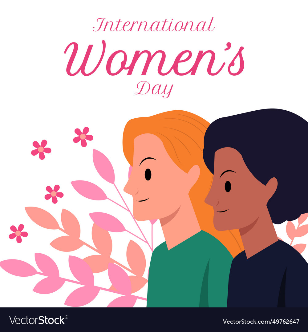 International womens day design Royalty Free Vector Image