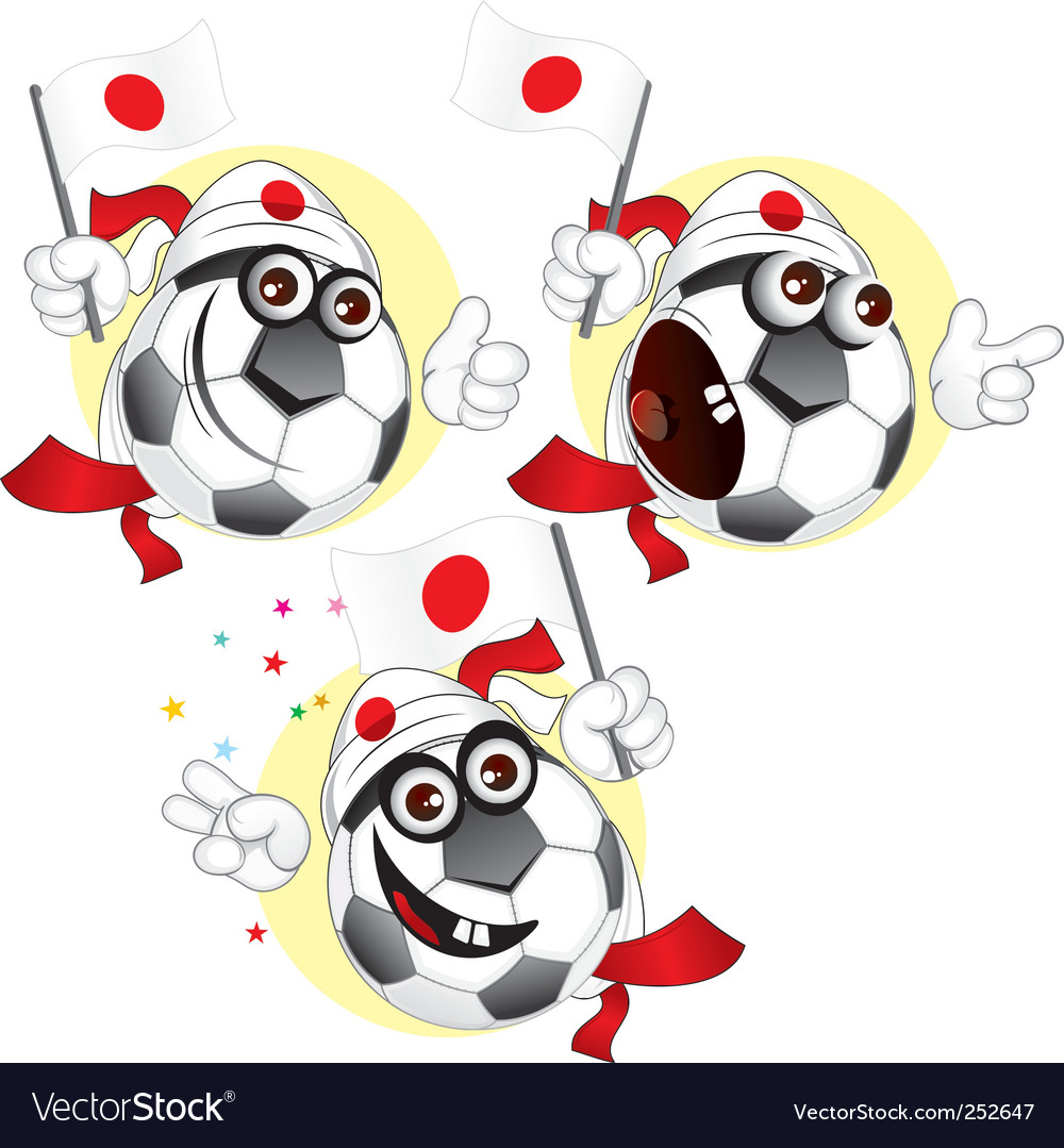 Japanese cartoon ball Royalty Free Vector Image Japanese cartoon ball Royalty Free Vector Image