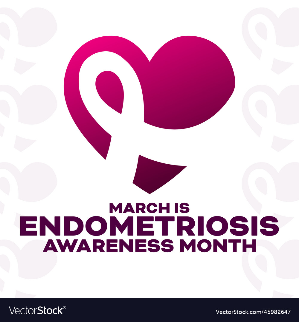 March is endometriosis awareness month Royalty Free Vector