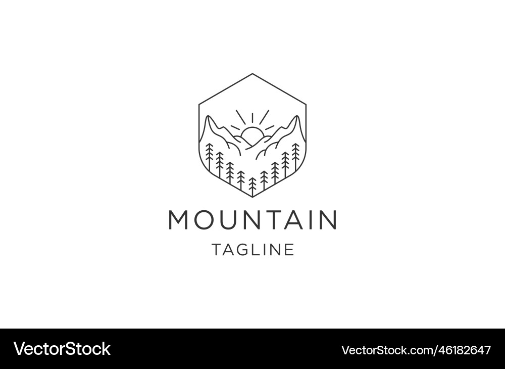 Mountain logo Royalty Free Vector Image - VectorStock