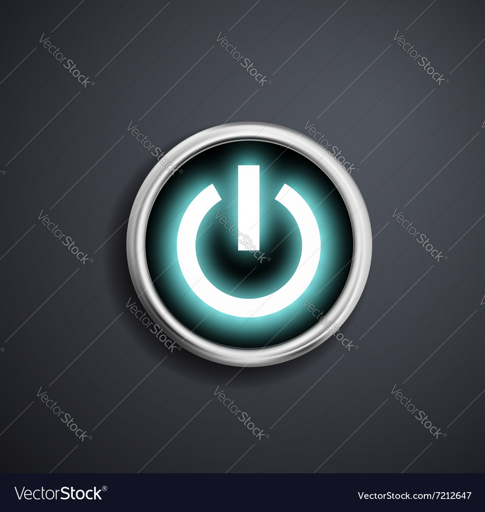 Round power button Royalty Free Vector Image - VectorStock