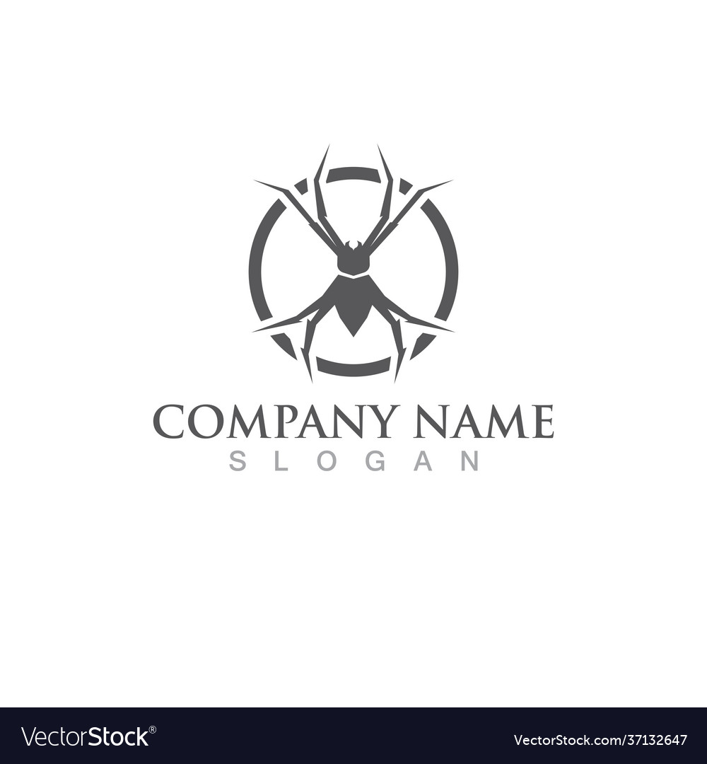 Spider logo and symbol Royalty Free Vector Image