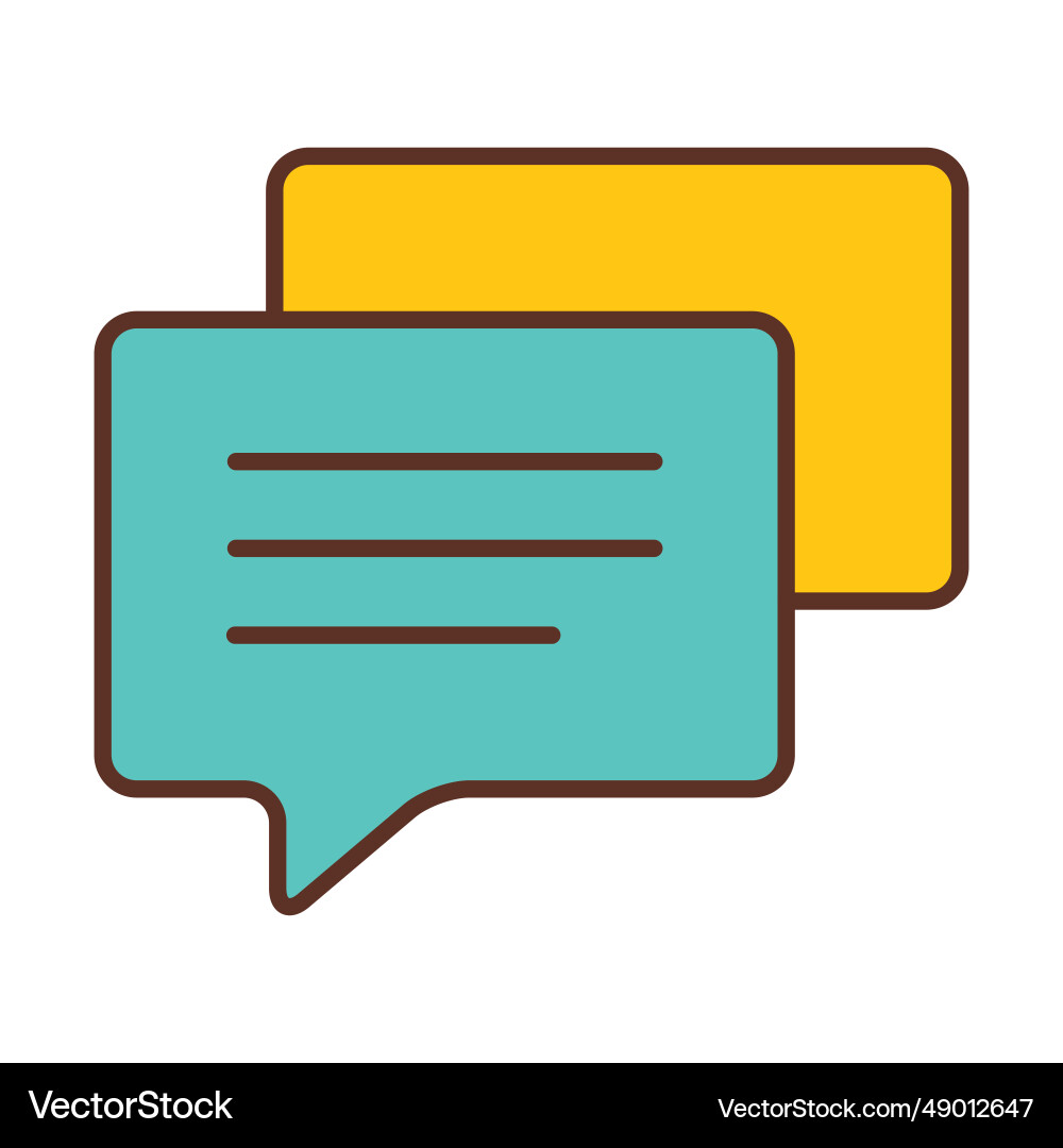 Stroke chating sign Royalty Free Vector Image - VectorStock