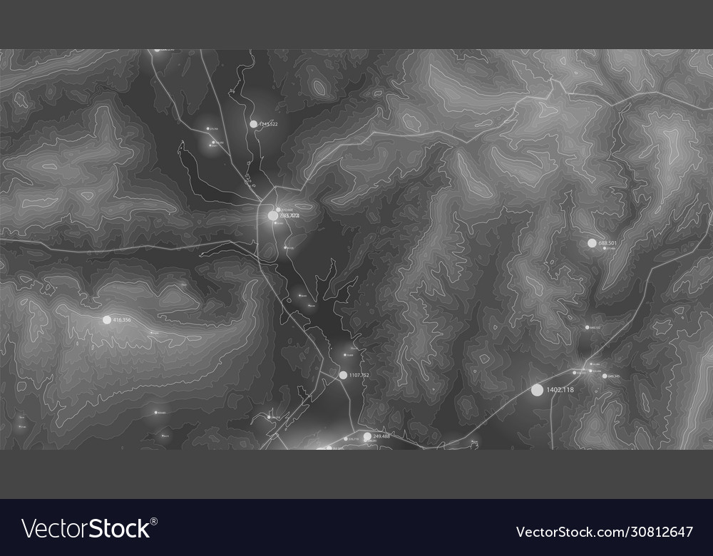 Terrain big data visualization futuristic map Vector Image