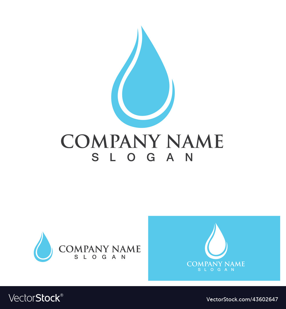 Water drop logo template Royalty Free Vector Image