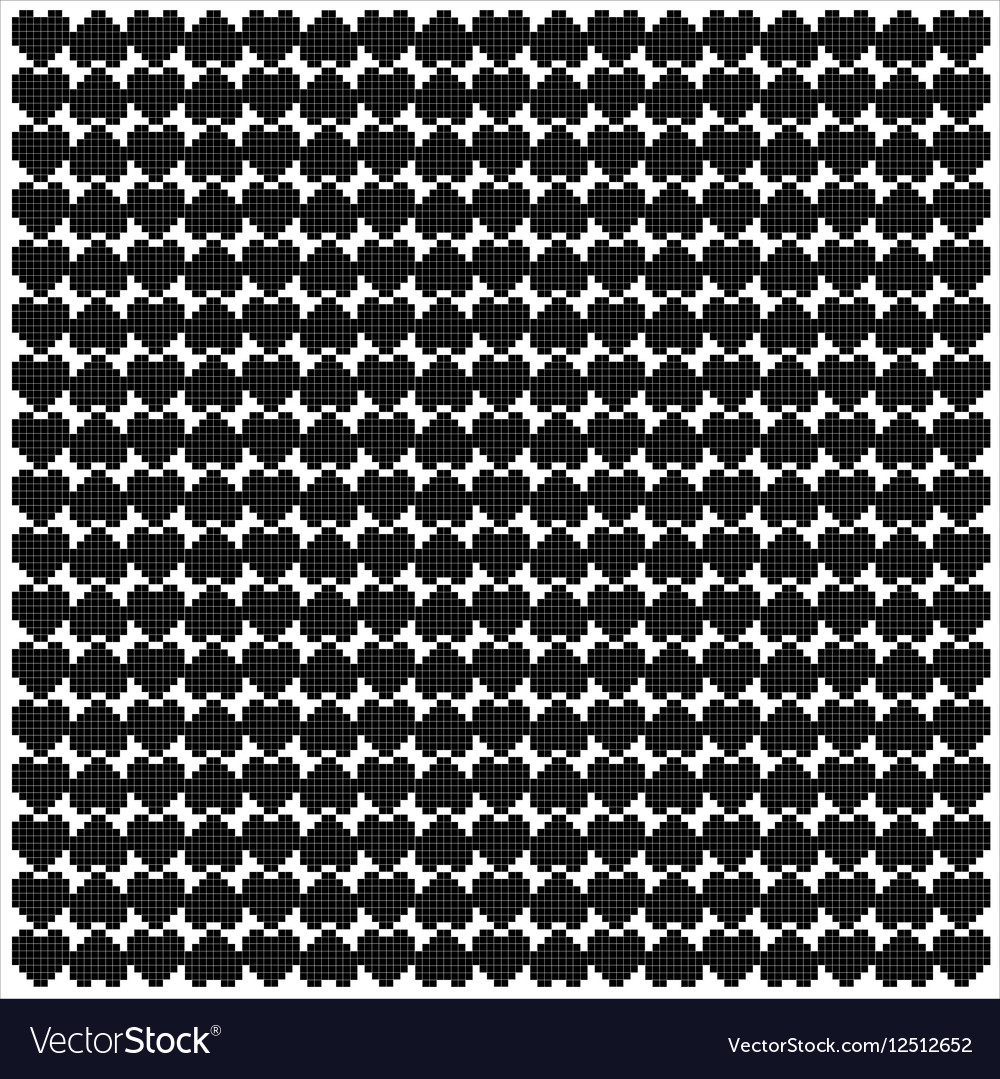 Black heart pixel pattern Royalty Free Vector Image