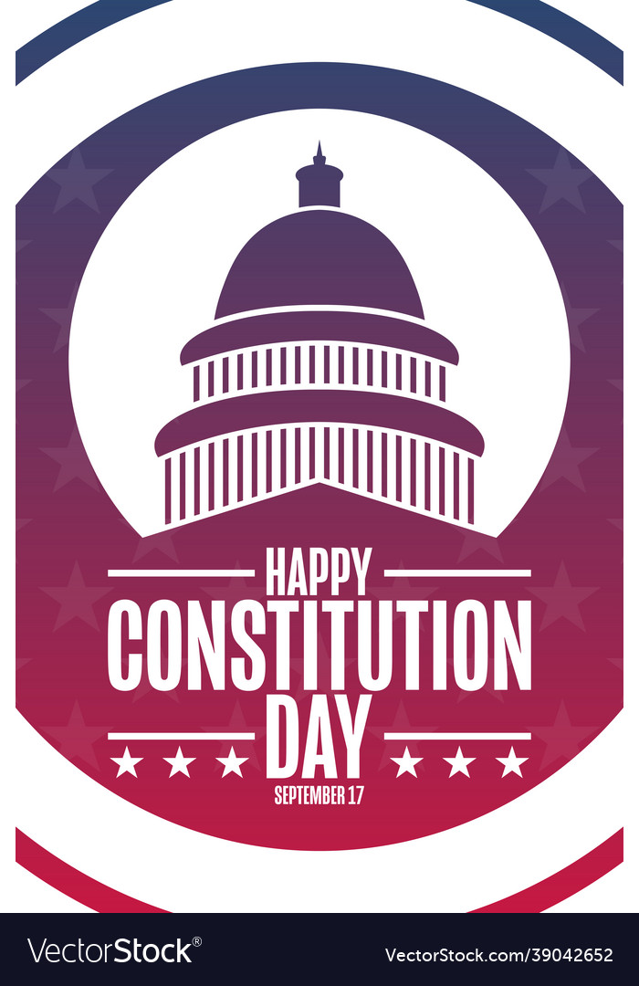 Happy constitution day and citizenship day Vector Image