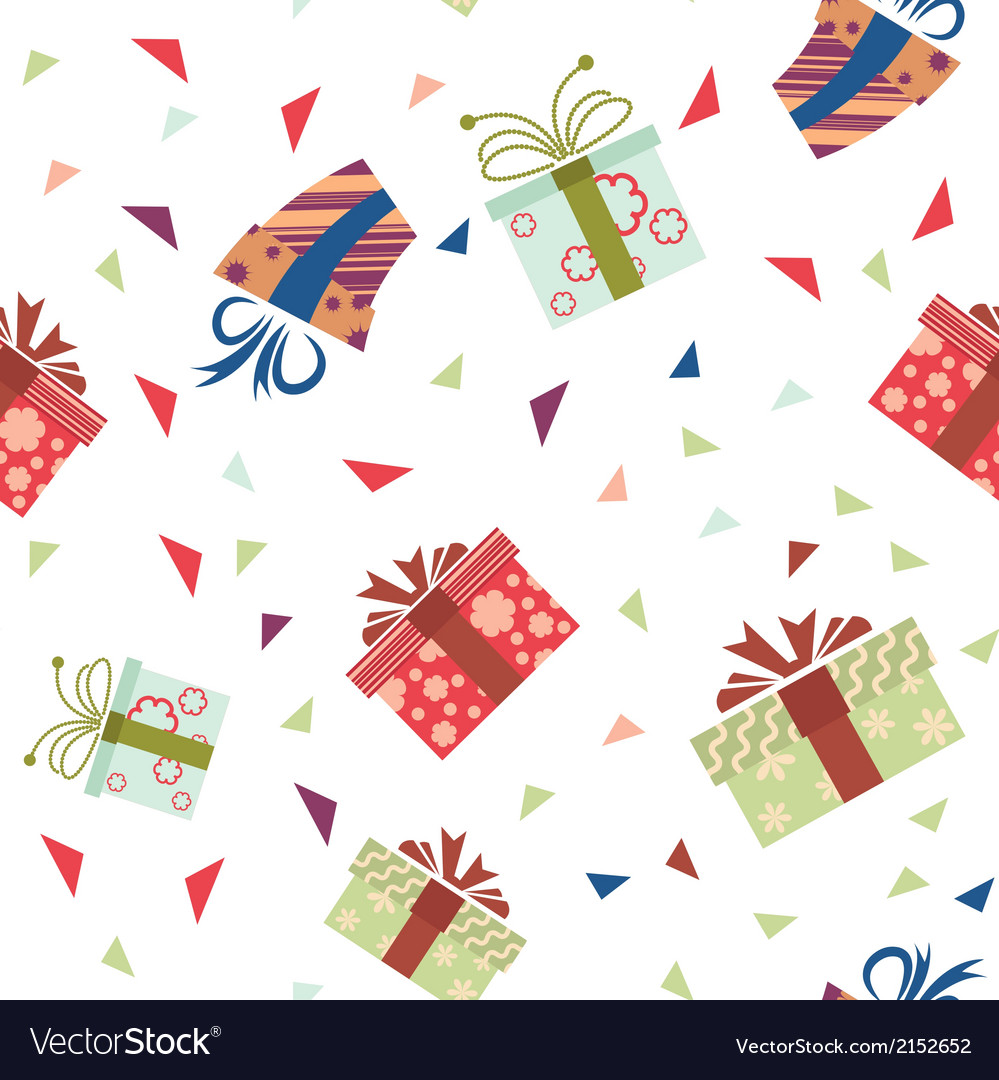 Presents pattern Royalty Free Vector Image - VectorStock