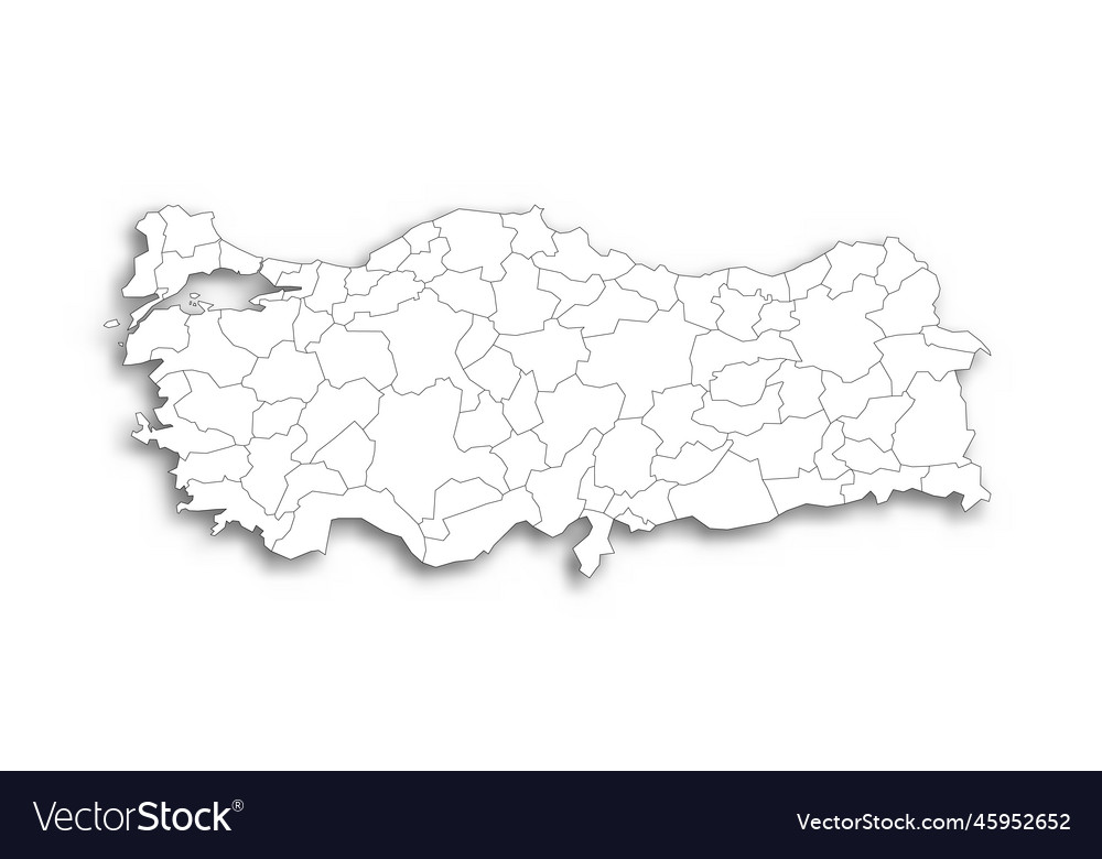 Turkey Political Map Of Administrative Divisions Vector Image