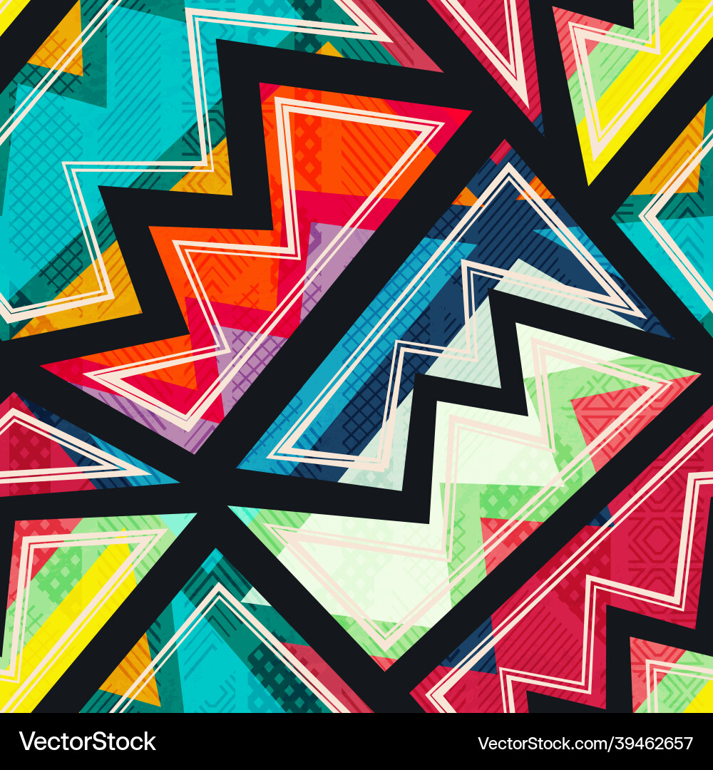 Aztec tribal seamless pattern Royalty Free Vector Image