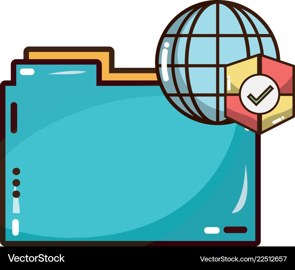 Cyber security technology Royalty Free Vector Image