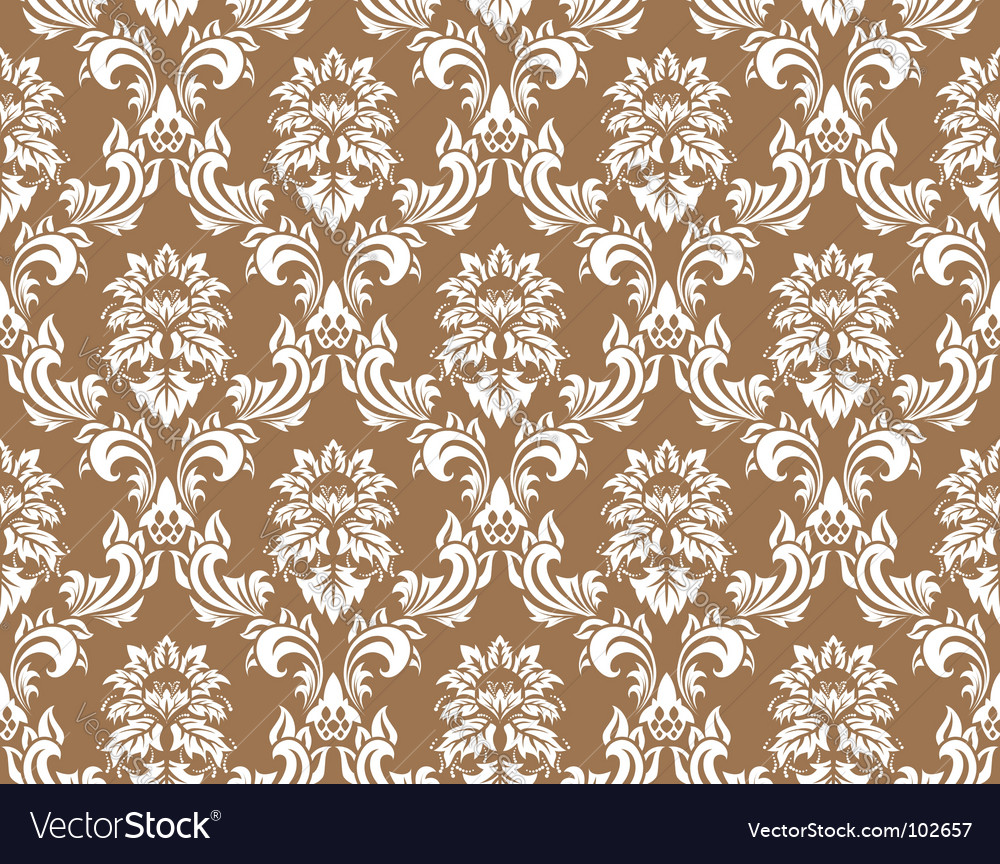 Damask pattern Royalty Free Vector Image - VectorStock