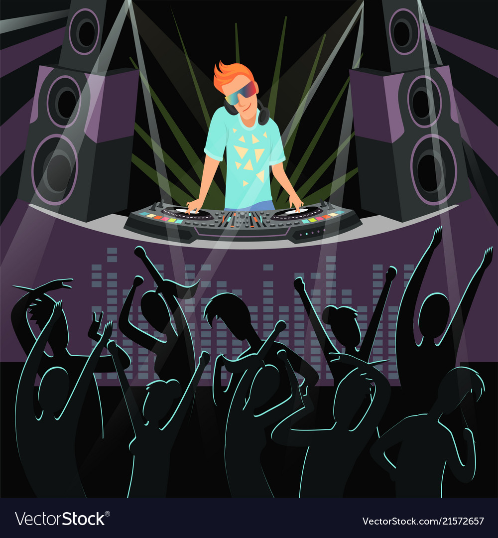 Dj party background Royalty Free Vector Image - VectorStock