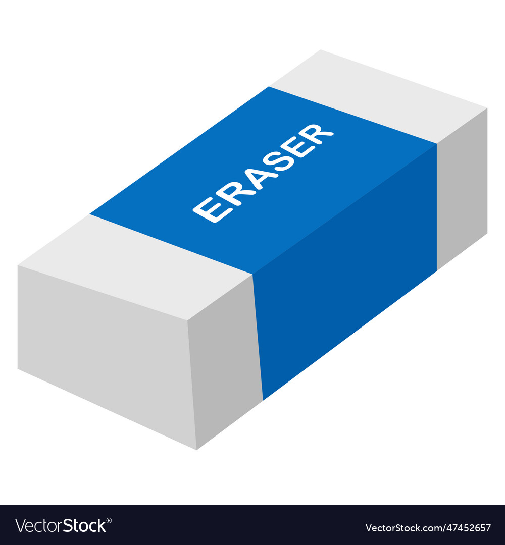 Eraser school and office supplies Royalty Free Vector Image