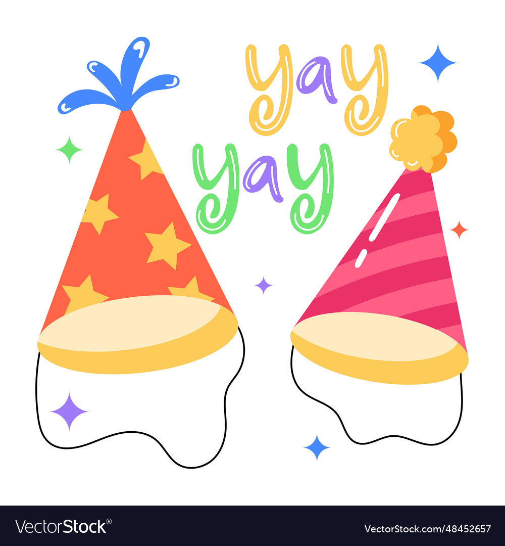 Yay word Royalty Free Vector Image - VectorStock