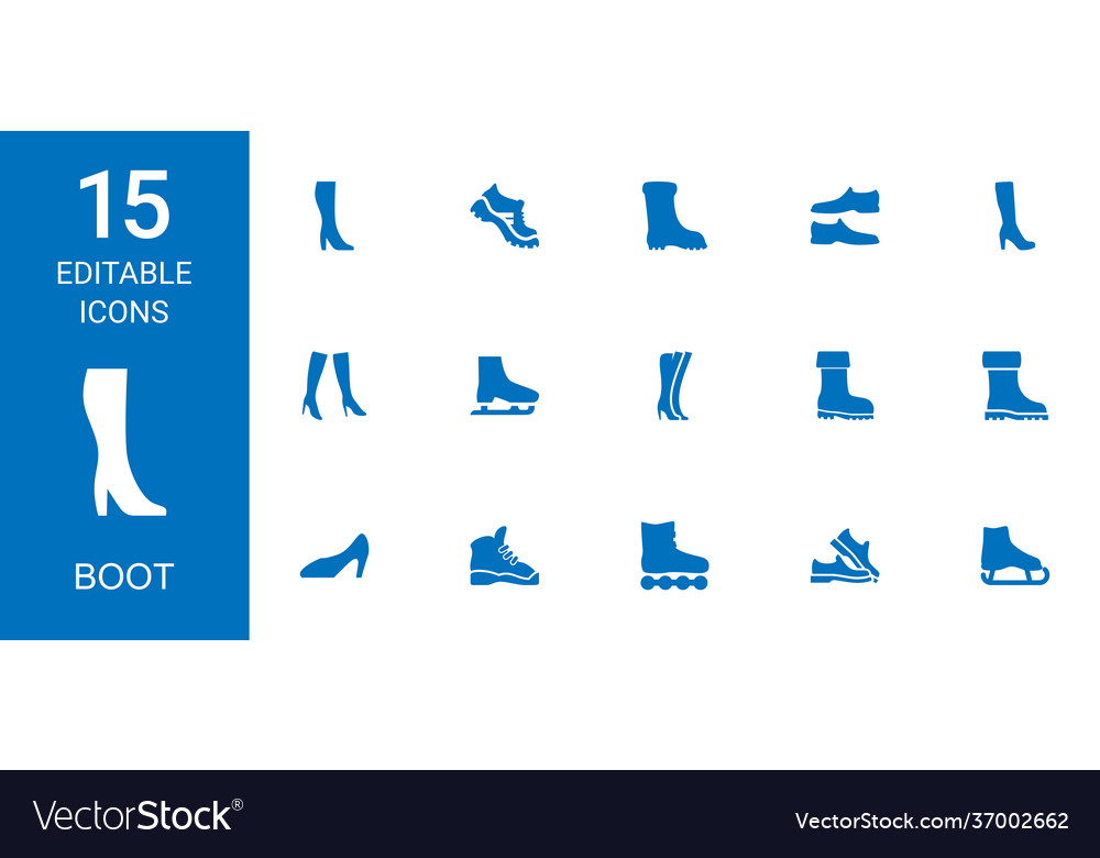 Boot icons Royalty Free Vector Image - VectorStock