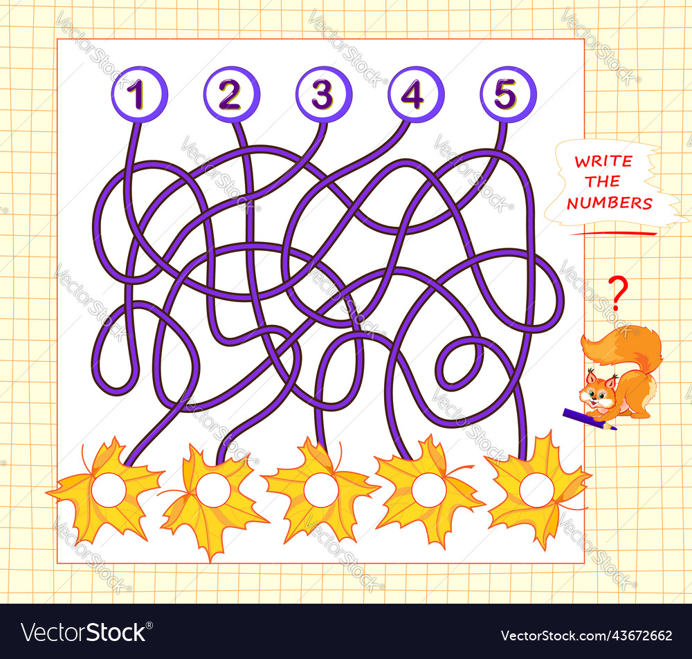 Math education for children find the path Vector Image Math education for children find the path Vector Image