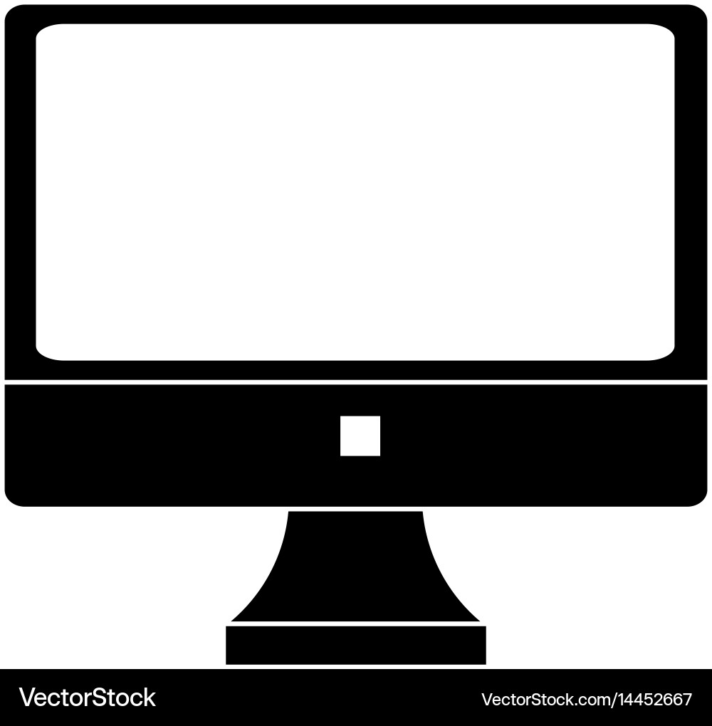 Desk computer icon image Royalty Free Vector Image