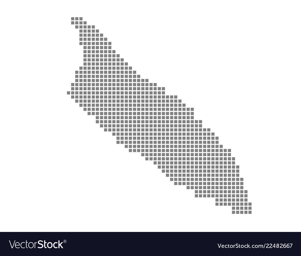 Pixel map of aruba dotted isolated