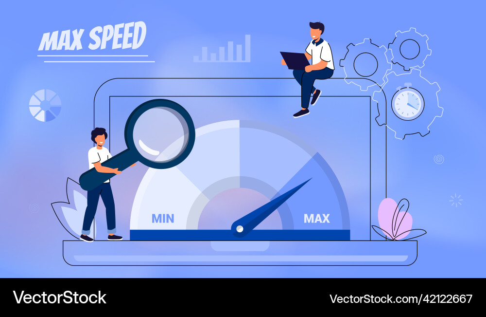Website loading optimization page speed and seo Vector Image