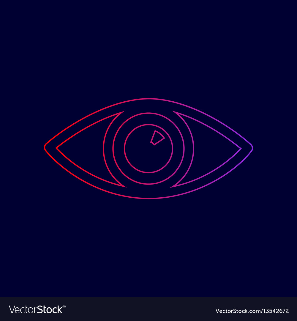 Eye sign line icon Royalty Free Vector Image - VectorStock