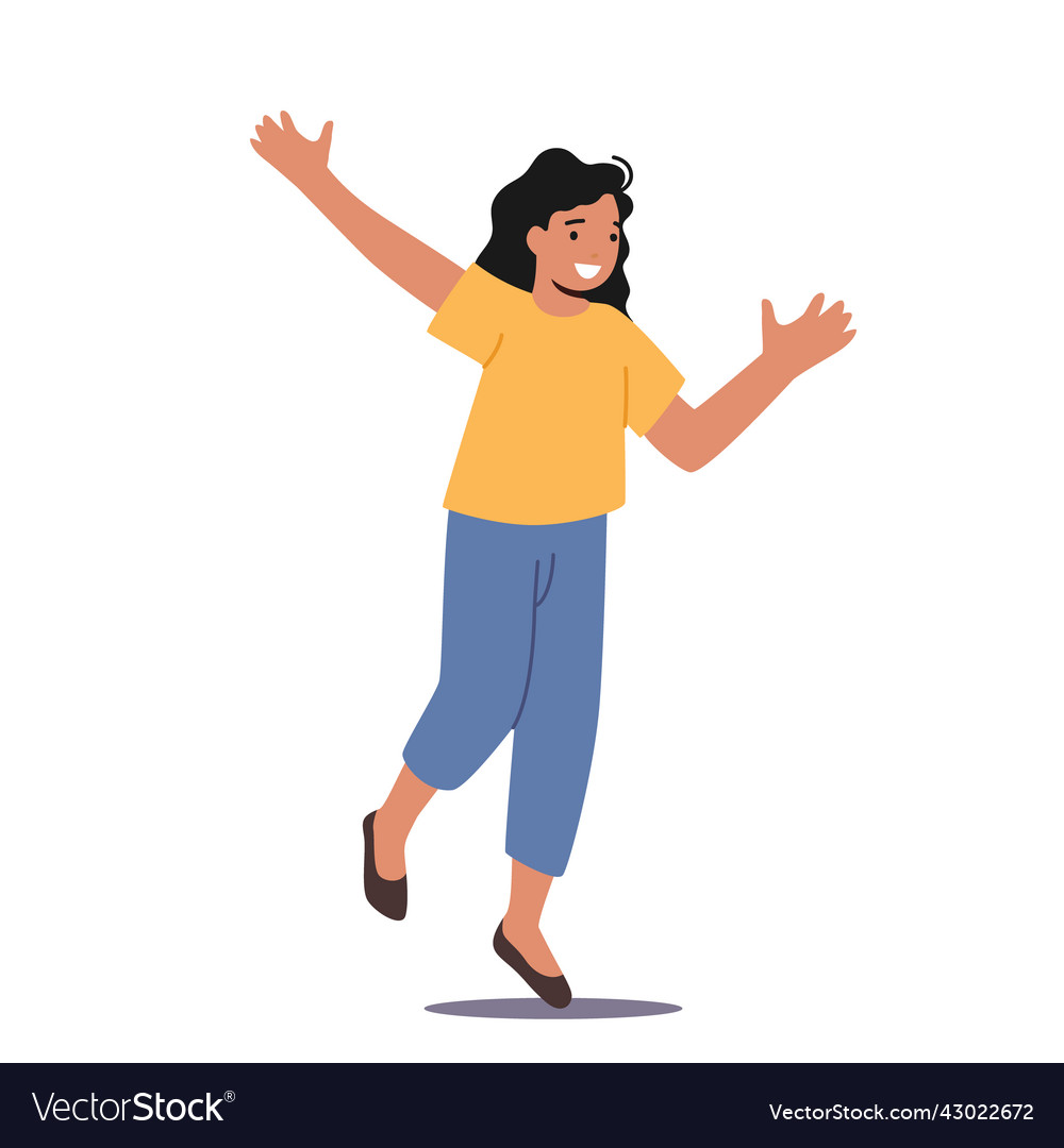 Happiness childhood and freedom concept happy Vector Image