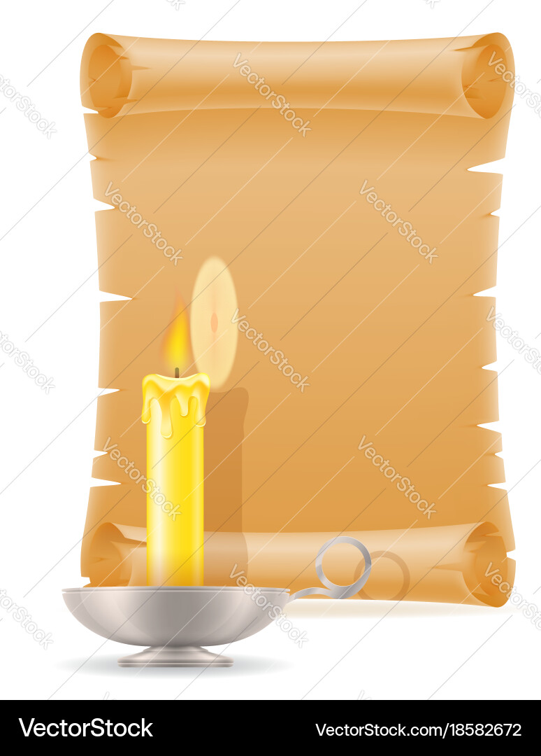 Old paper scroll Royalty Free Vector Image - VectorStock