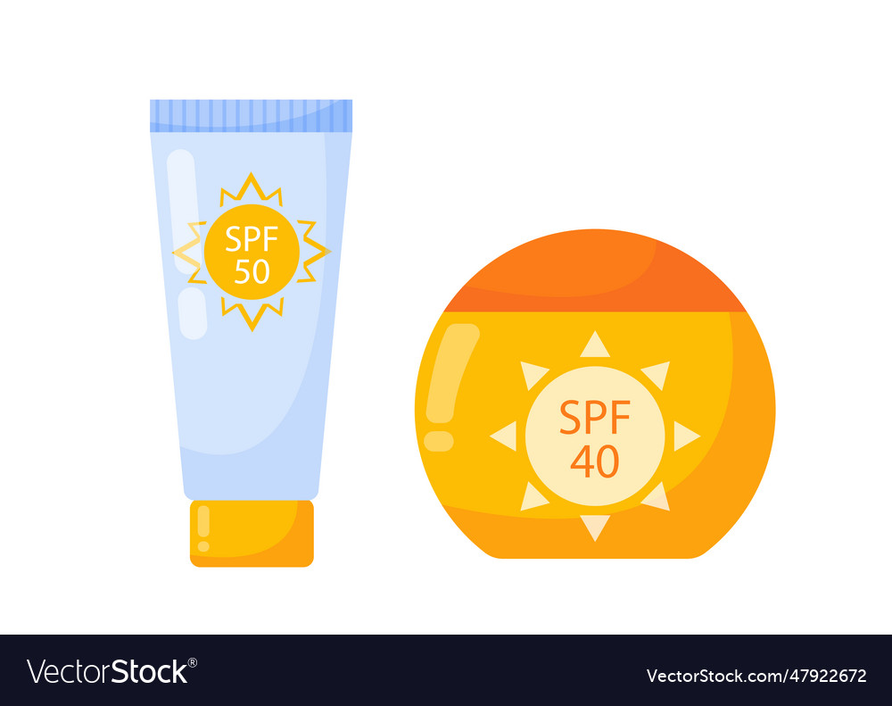 Set of sunscreens concept