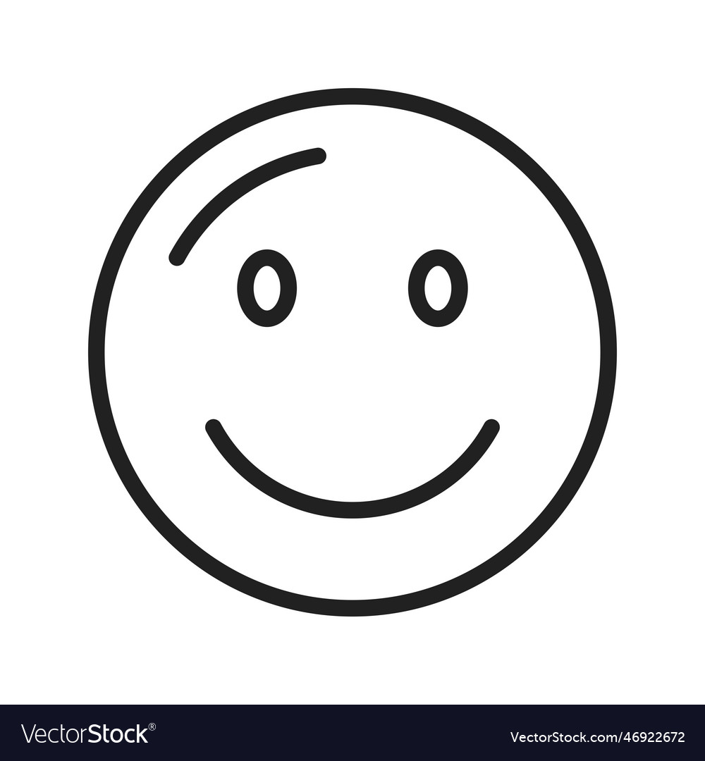 Slightly smiling face icon image suitable Vector Image