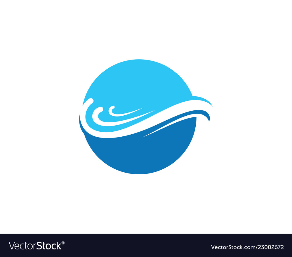 Wave Water Logo Beach Blue Royalty Free Vector Image 0033