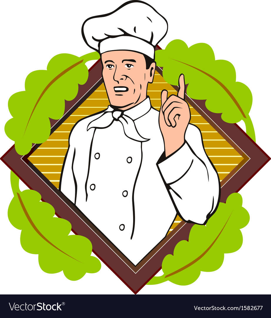 Chef cook baker Royalty Free Vector Image - VectorStock