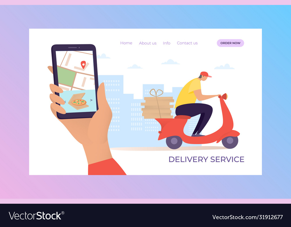 Delivery servise mobile landing