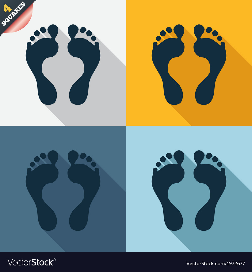 Human footprint sign icon barefoot symbol Vector Image