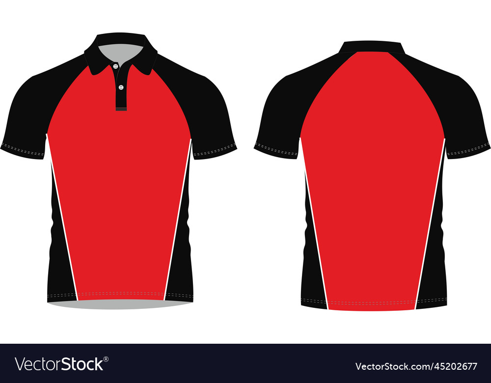 Polo shirt mock up templates Royalty Free Vector Image