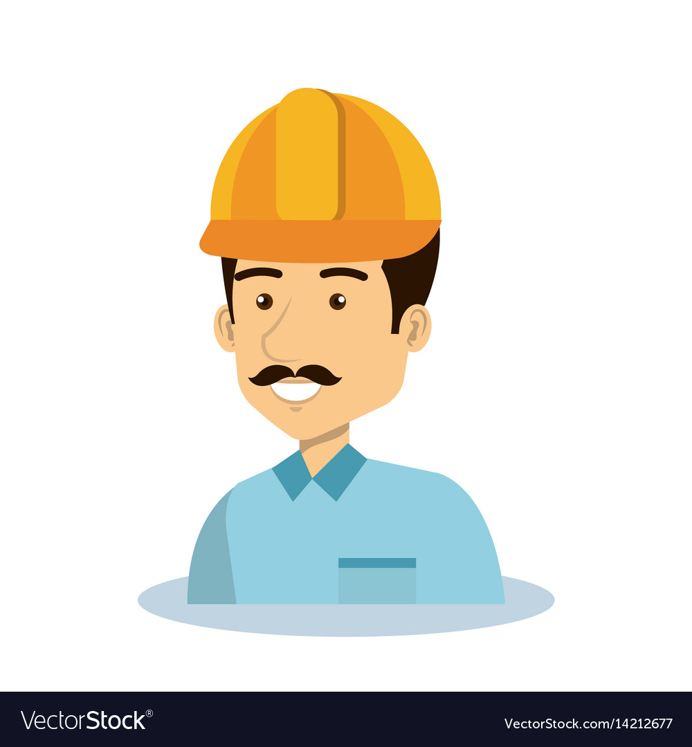 Builder man Royalty Free Vector Image - VectorStock