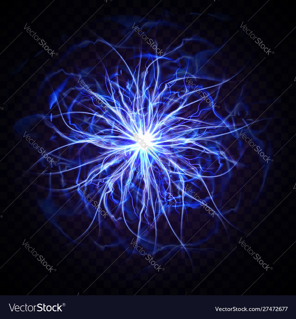 Realistic electric ball or abstract plasma sphere Vector Image