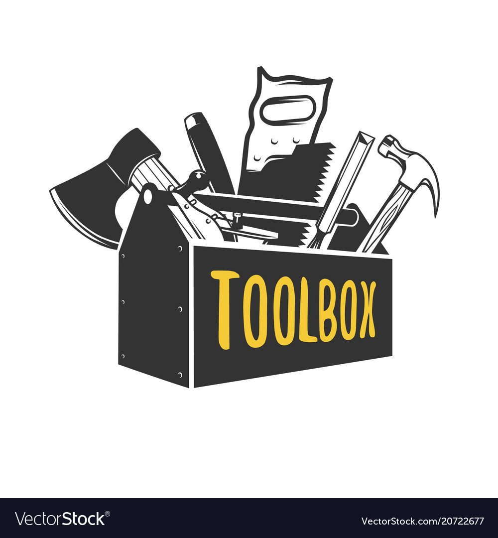 Toolbox logo templates Royalty Free Vector Image