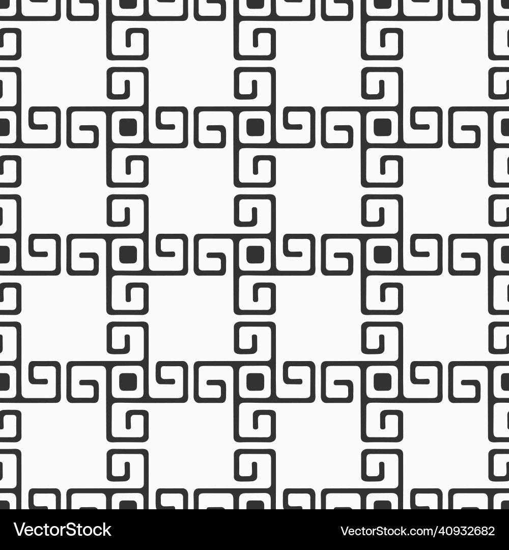 Abstract seamless pattern cross shapes ancient Vector Image