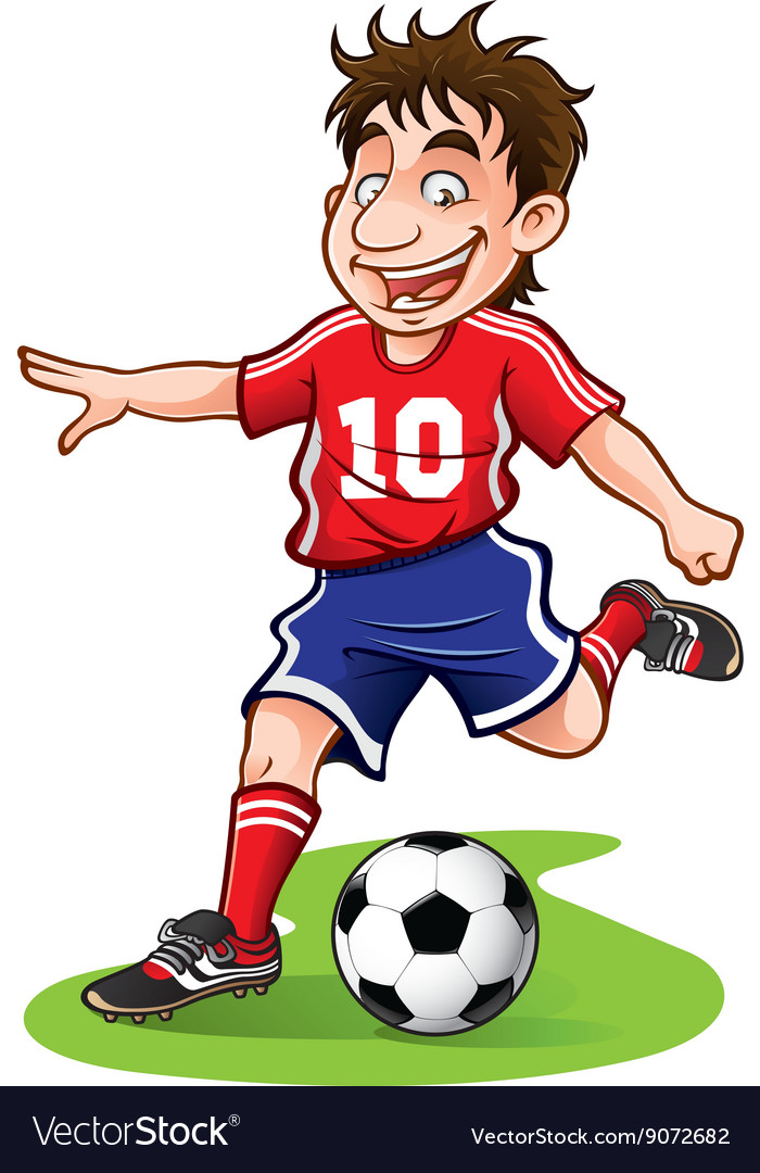 Cartoon soccer player.