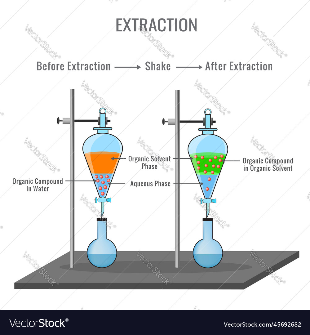 Chemical Extraction Of Organic Compound From Vector Image