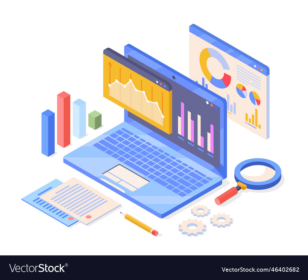 Data analysis concept Royalty Free Vector Image