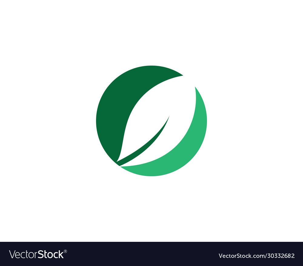 Leaf symbol icon Royalty Free Vector Image - VectorStock