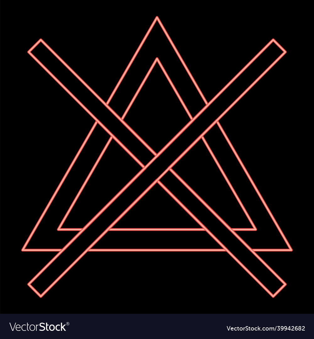 Neon symbol do not bleach red color flat style Vector Image