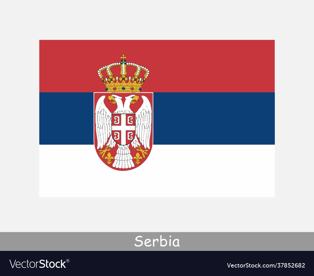 Serbia serbian national country flag banner icon Vector Image