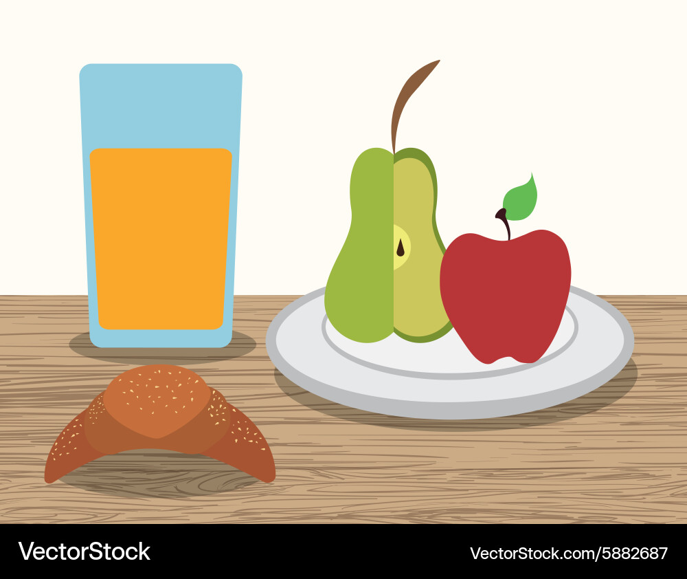 Spring Breakfast Vector Breakfast design Royalty Free Vector Image - VectorStock