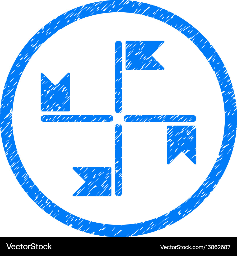 Flags rounded grainy icon Royalty Free Vector Image