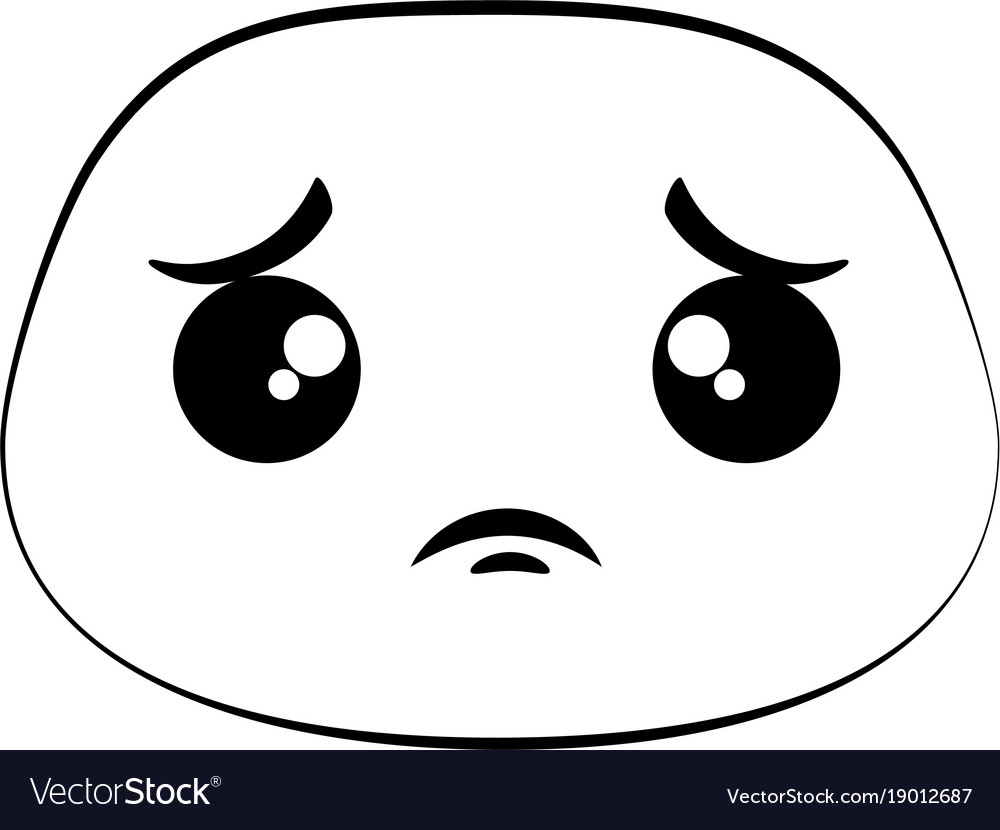 Sad Emoji Face Icon Royalty Free Vector Image Vectorstock 4916