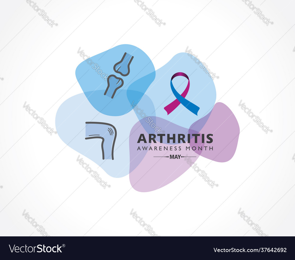 Arthritis awareness month observed each year Vector Image