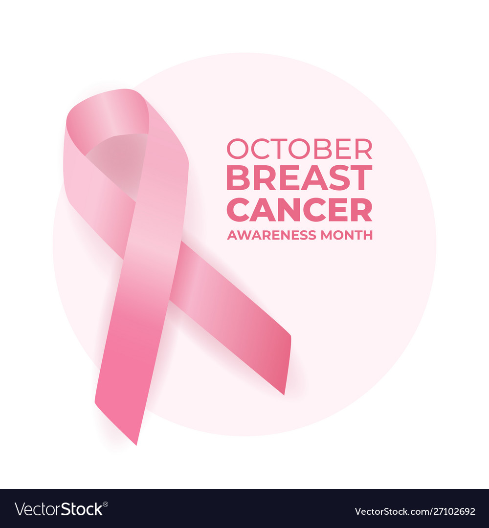 Breast cancer awareness ribbon background Vector Image