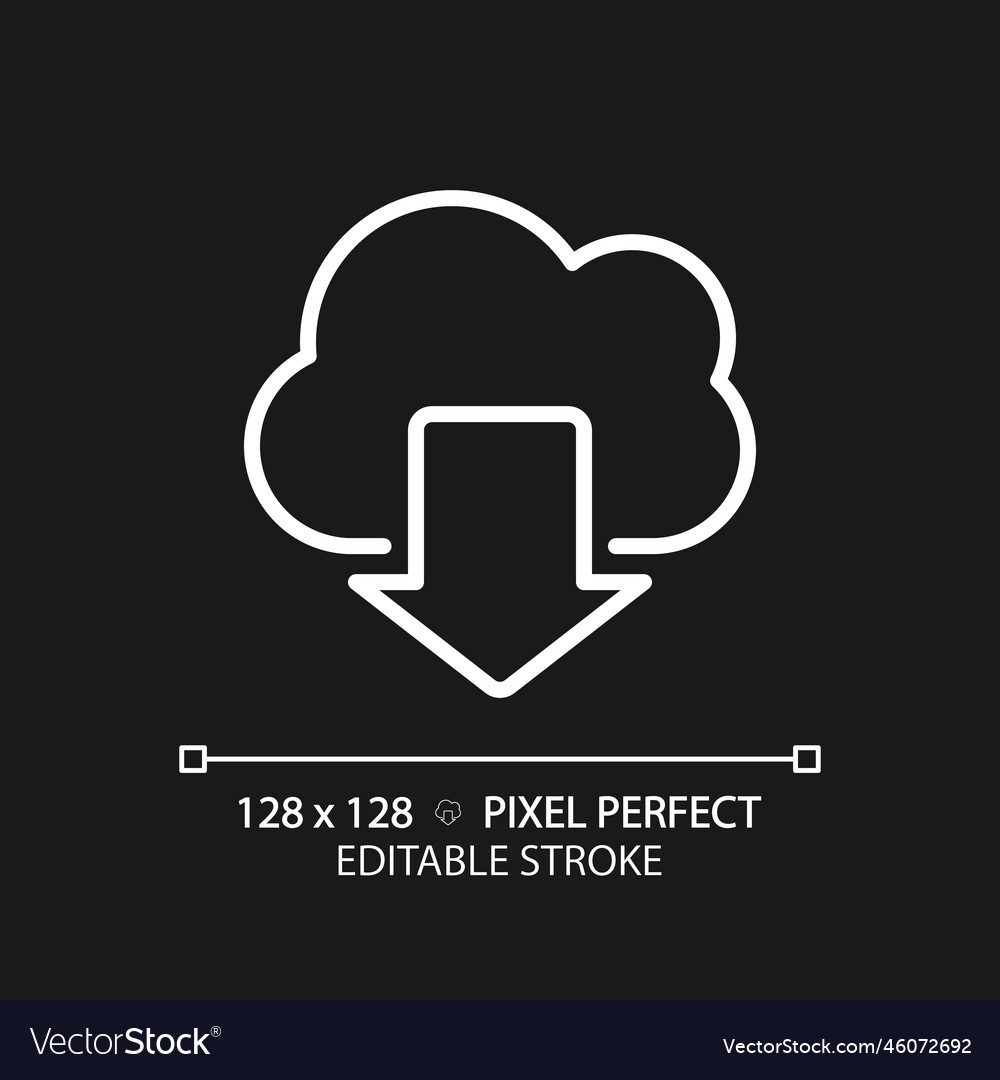Download Data From Cloud Storage Pixel Perfect Vector Image